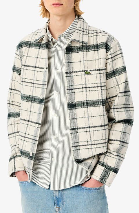 Plaid Flannel Button-Up Overshirt