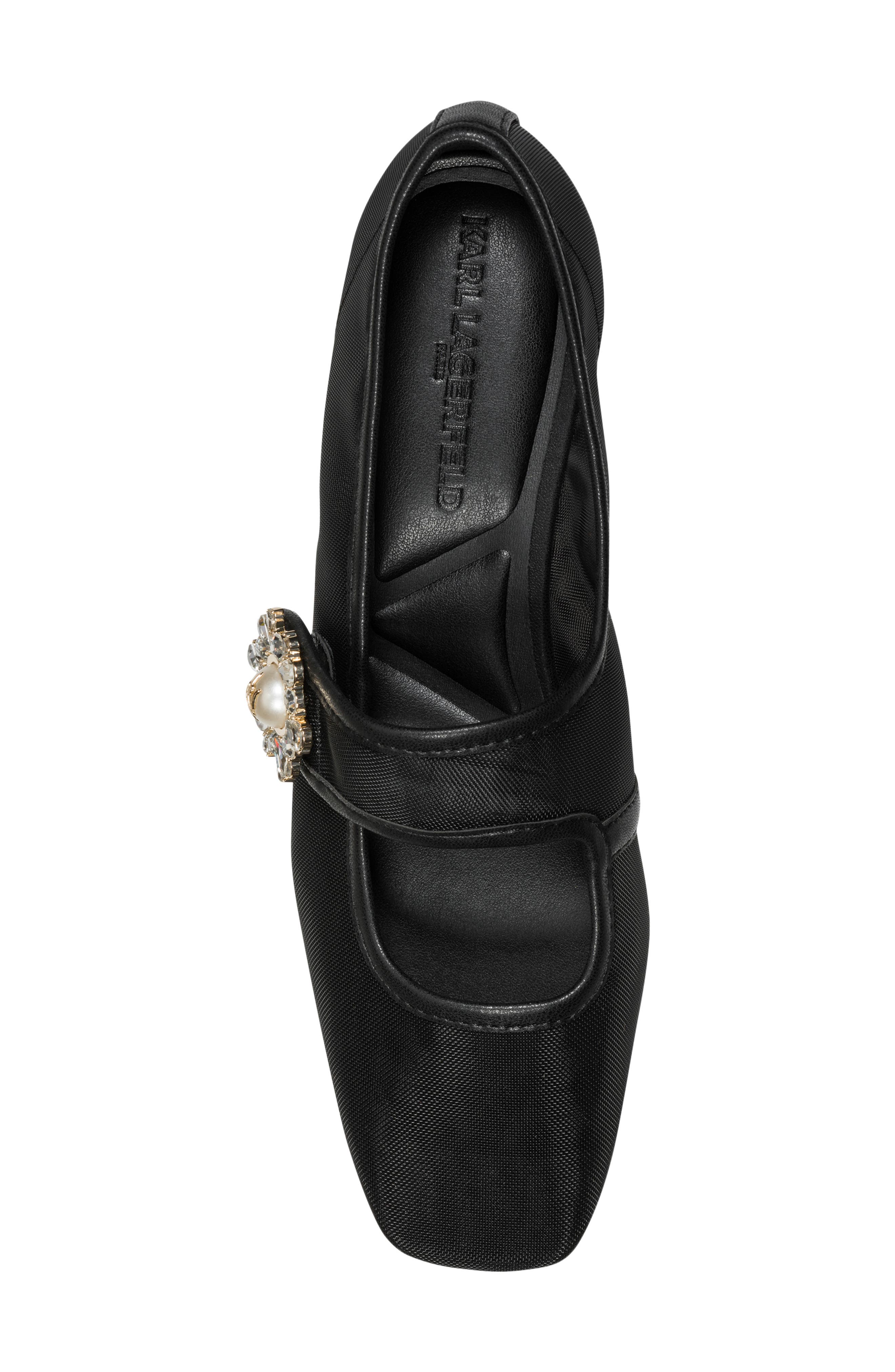 KARL LAGERFELD PARIS Sabelle Mary Jane Flat, Alternate, color, Black