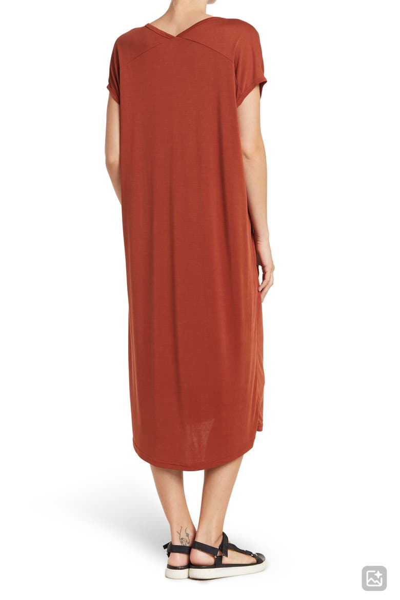 Barcelona Tunic Midi Dress, Alternate, color, BRANDY BROWN