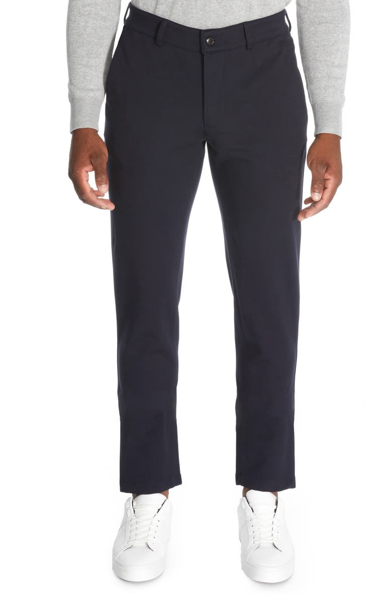 Jack Victor Filip Jersey Flat Front Pants, Main, color,
