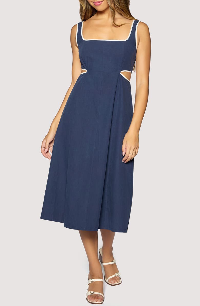 Lost + Wander Coastal Riviera Cotton Midi Dress, Main, color,