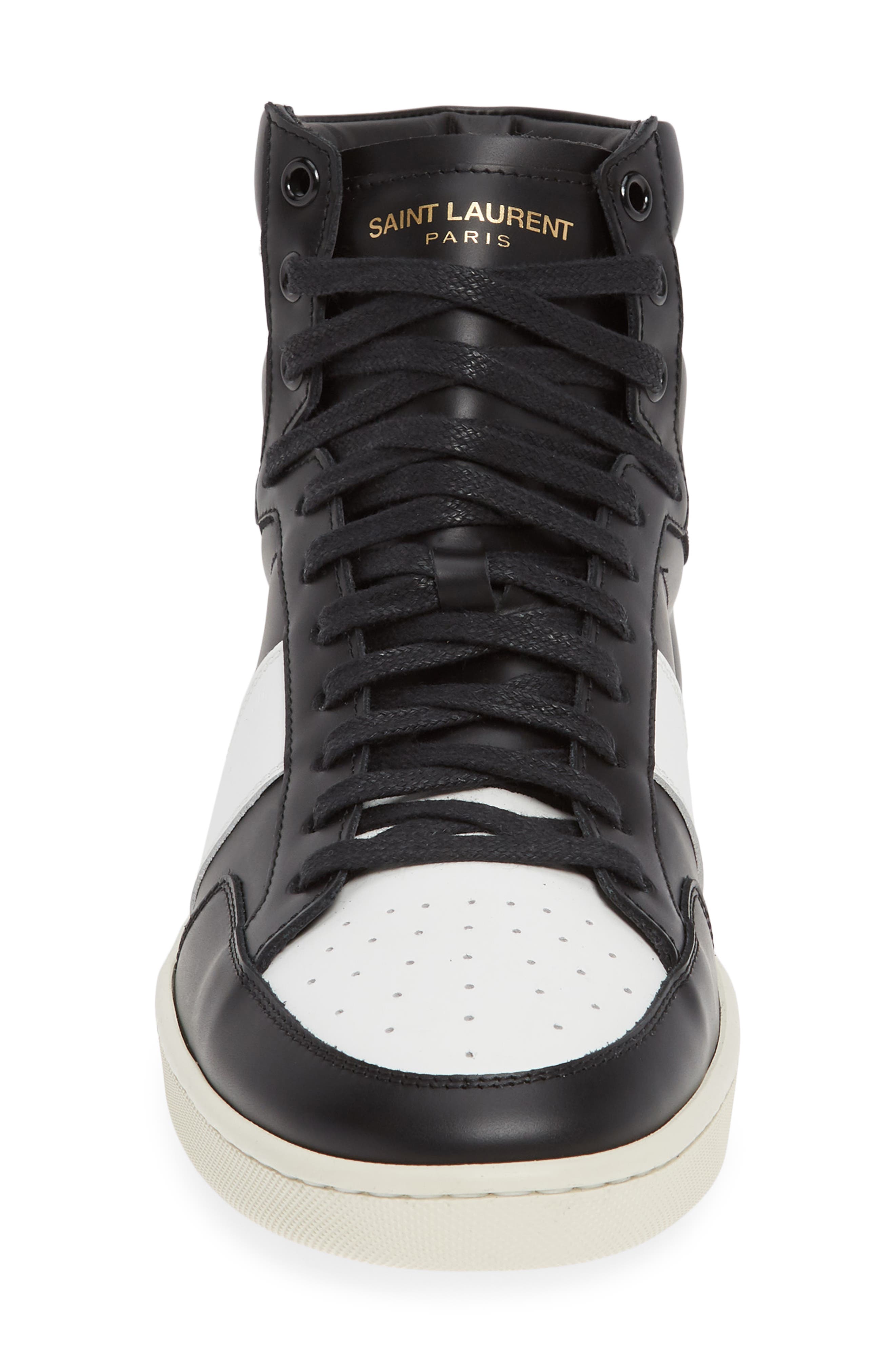 SL/10H Signature Court Classic High Top Sneaker, Alternate, color, BLACK/ WHITE