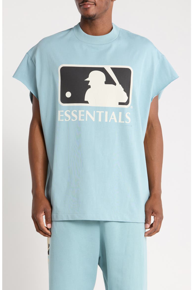 x Franklin '90s Cutoff Cotton T-Shirt, Main, color, STONE BLUE