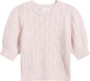 525 America Mason Cable Short Sleeve Sweater