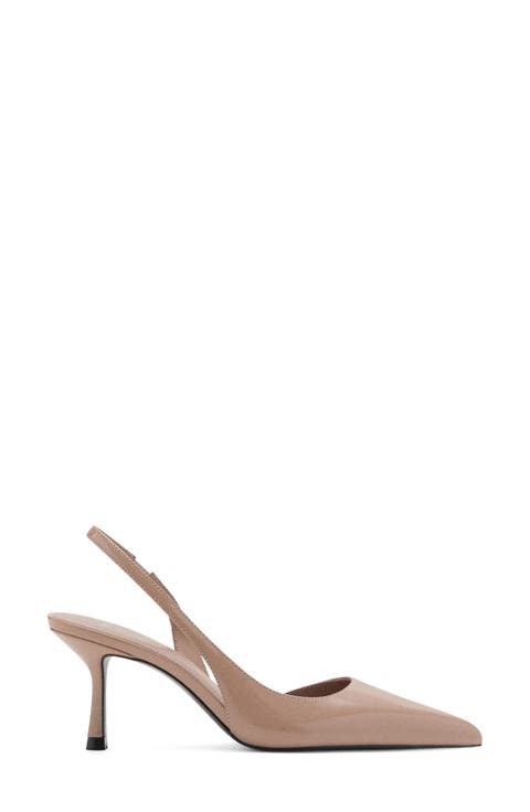 Star Slingback Pointed Toe Half d'Orsay Pump (Women)