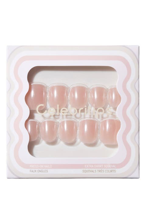 Micro French Glaze Extra Short Square Press-On Nails