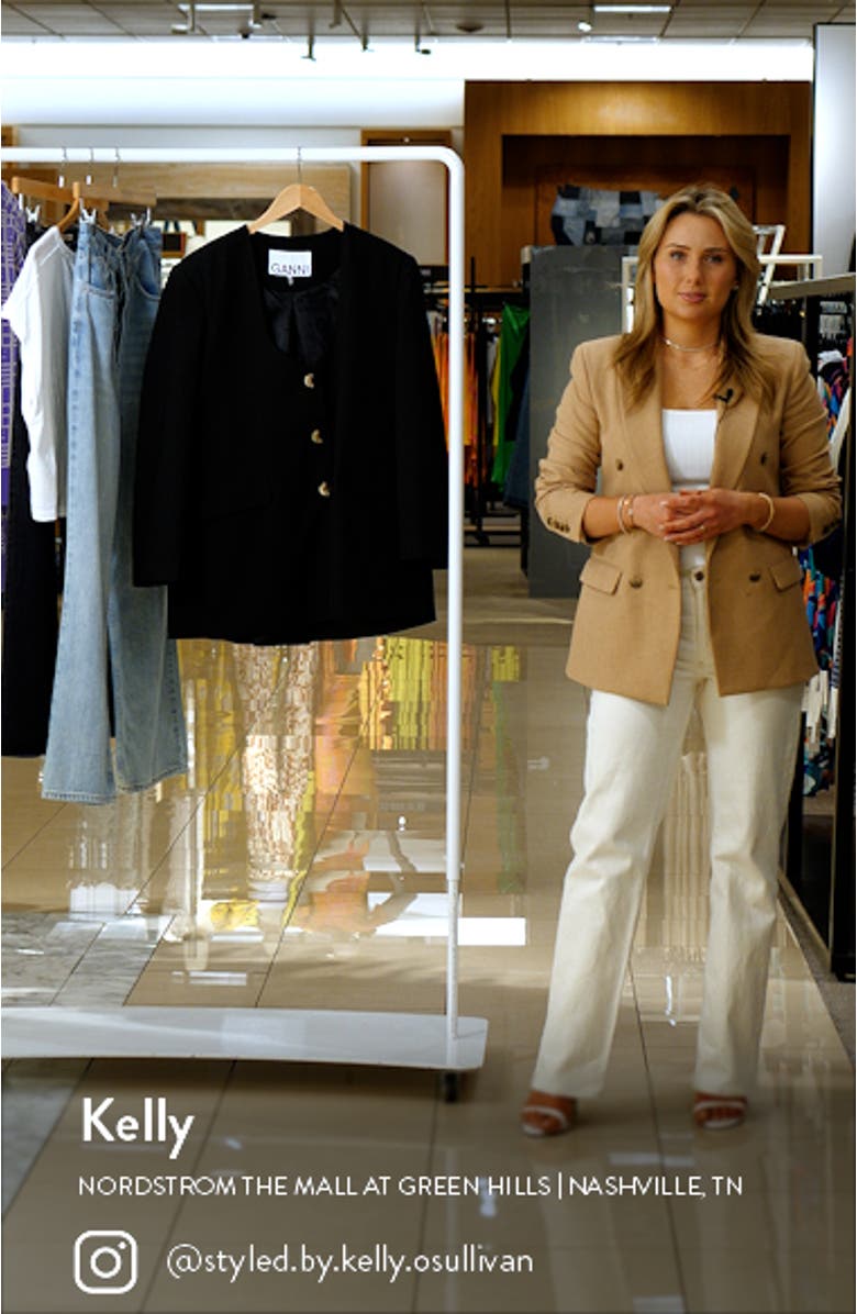 Oversize Sweetheart Neck Blazer, sales video thumbnail