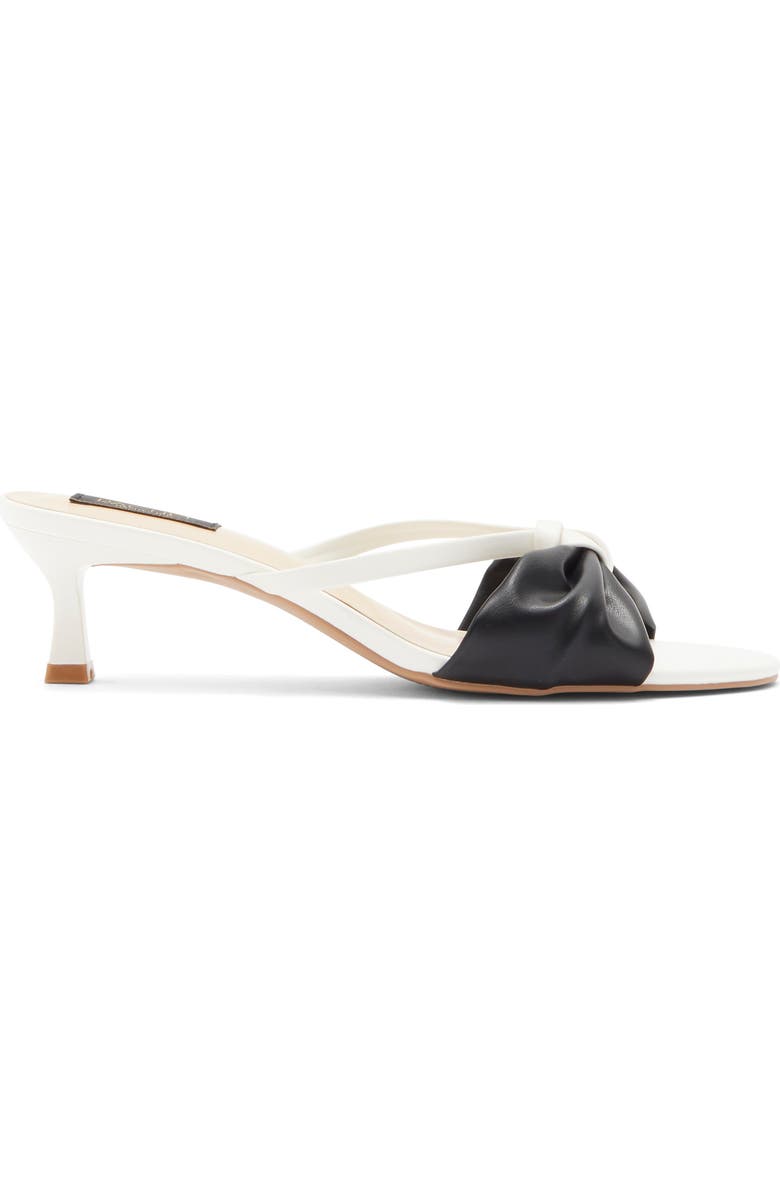 RACHEL Rachel Roy Jane Bow Slide Sandal, Alternate, color, Black/ White