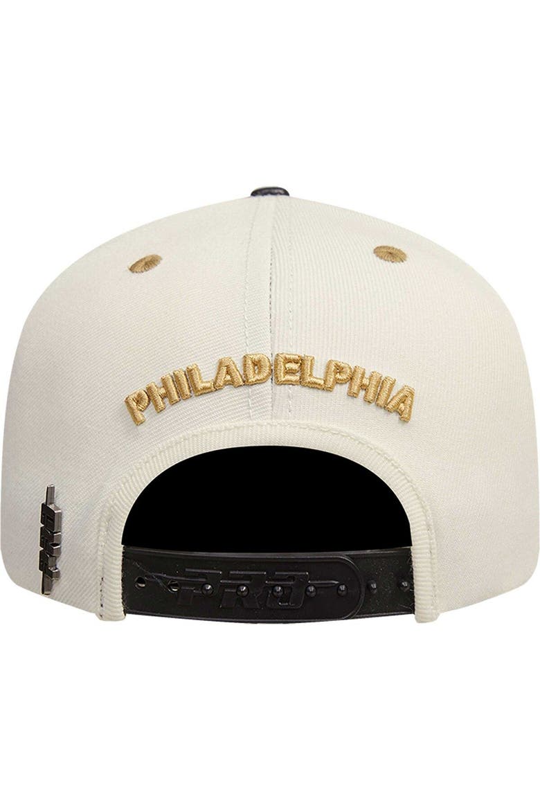 Men's Cream/Black Philadelphia 76ers Album Cover Snapback Hat, Alternate, color, Cream