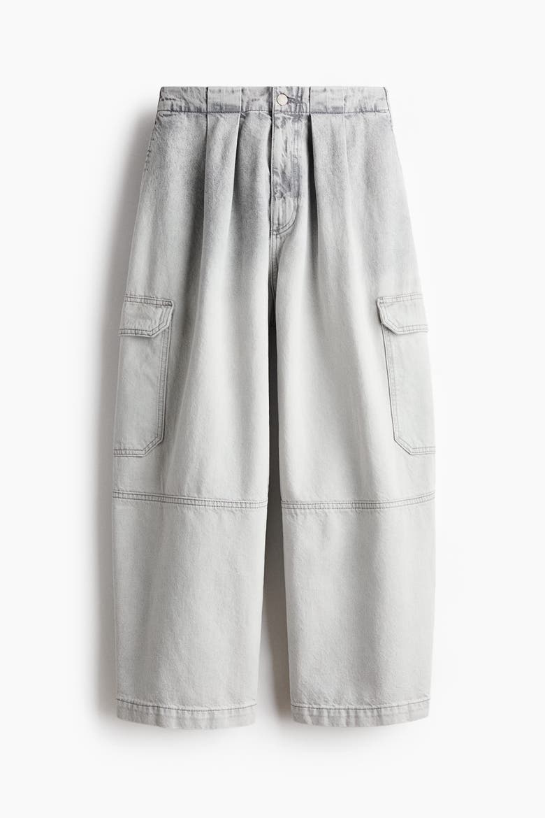 Barrel Regular Waist Ankle Jeans, Alternate, color, Light denim gray