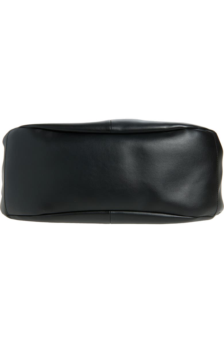 Ganni Medium Bou Leather Hobo Bag, Alternate, color, Black