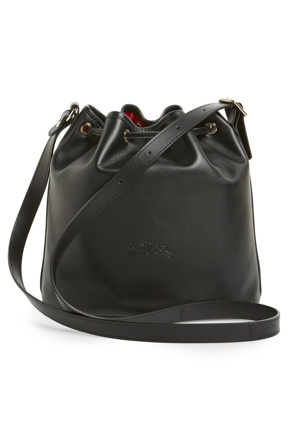 Longchamp 'Small 2.0' Leather Bucket Bag, Alternate, color, 
