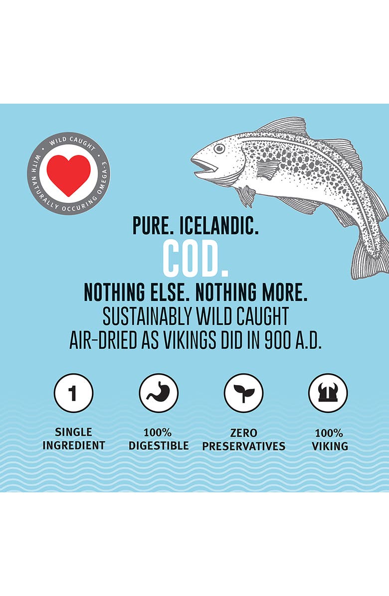 ICELANDIC+ Cod Skin 5" Short Dog Chew Sticks Treat, 24 Pack Bag, Alternate, color, 