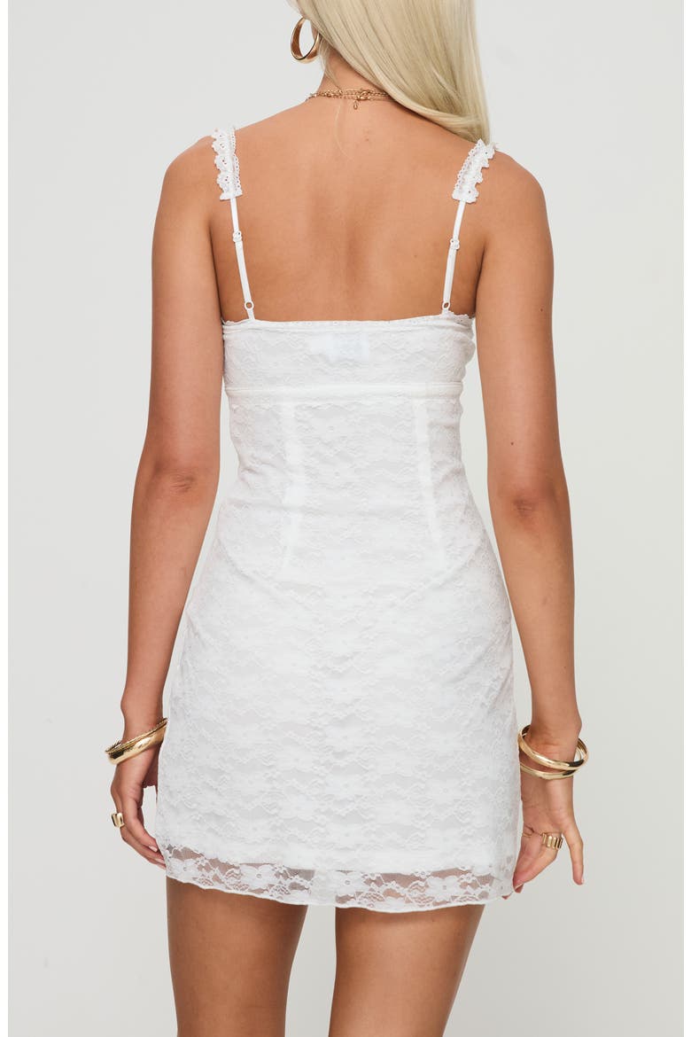 Wignall Floral Lace Minidress, Alternate, color, WHITE