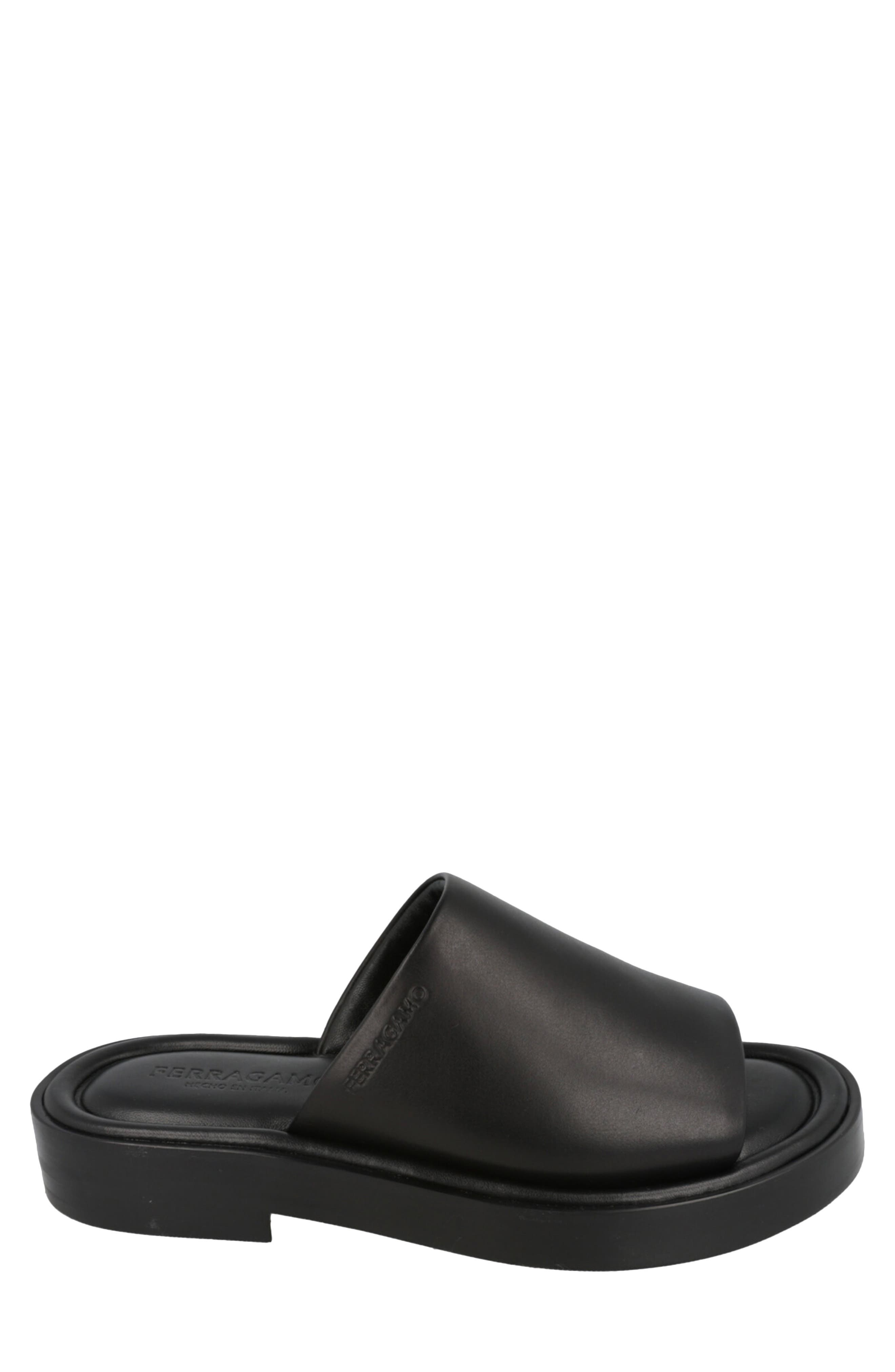FERRAGAMO Guione Slide Sandal, Alternate, color, Black