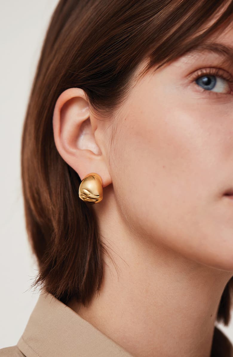 JENNY BIRD Nelle Sculpted Hoop Earrings, Alternate, color, High Polish Gold