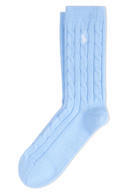 Seasonless Cable Crew Socks