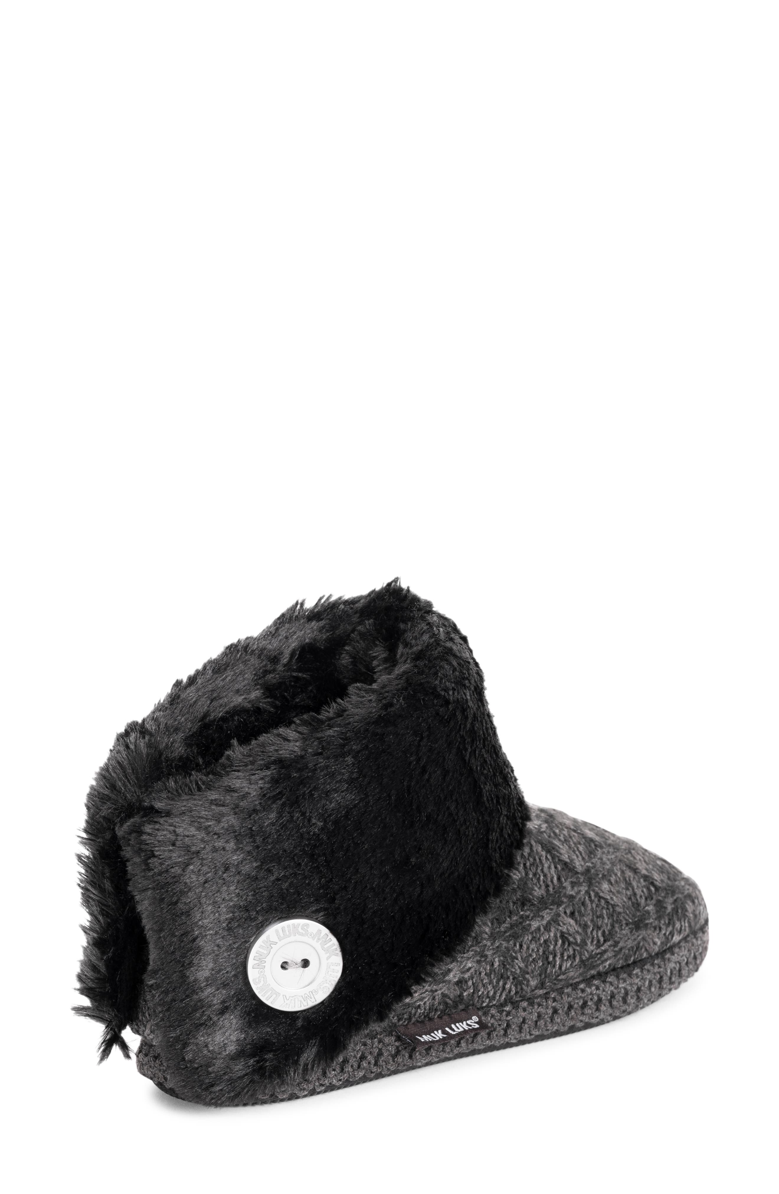MUK LUKS Melinda Faux Fur Indoor/Outdoor Slipper Bootie, Alternate, color, 