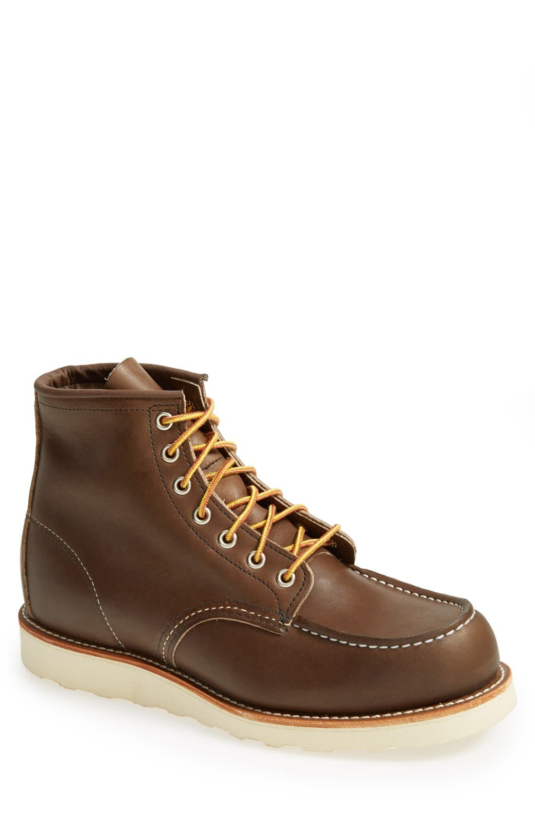 Moc Toe Boot, Main, color, DARK CHOCOLATE