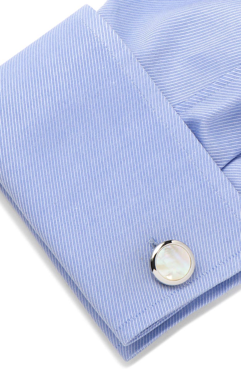 Cufflinks, Inc. Double-Sided Mother-of-Pearl & Onyx Cuff Links, Alternate, color,