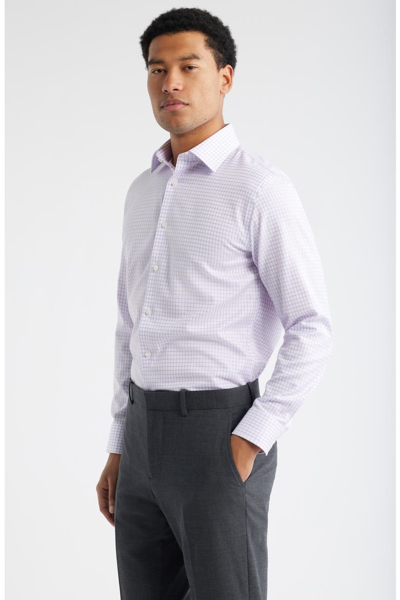 grid dress shirt Oskar Easy Care Dress Shirt for Tall Men in Bright Blue Grid S / Tall / Bright Blue Grid