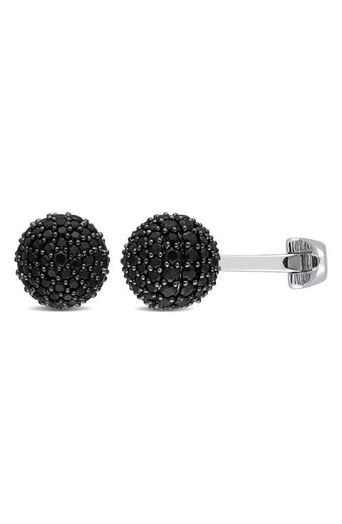 Black Spinel Cuff Links