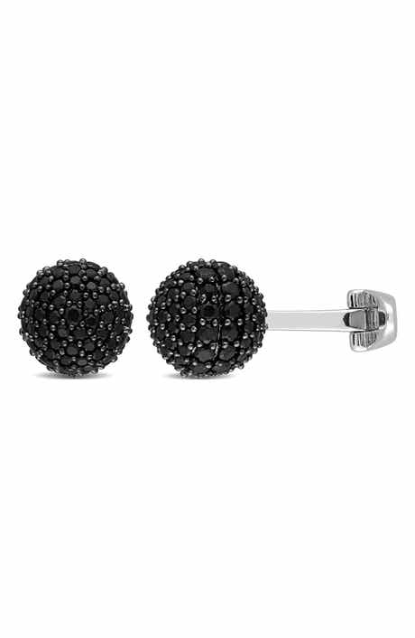 DELMAR Black Spinel Cuff Links