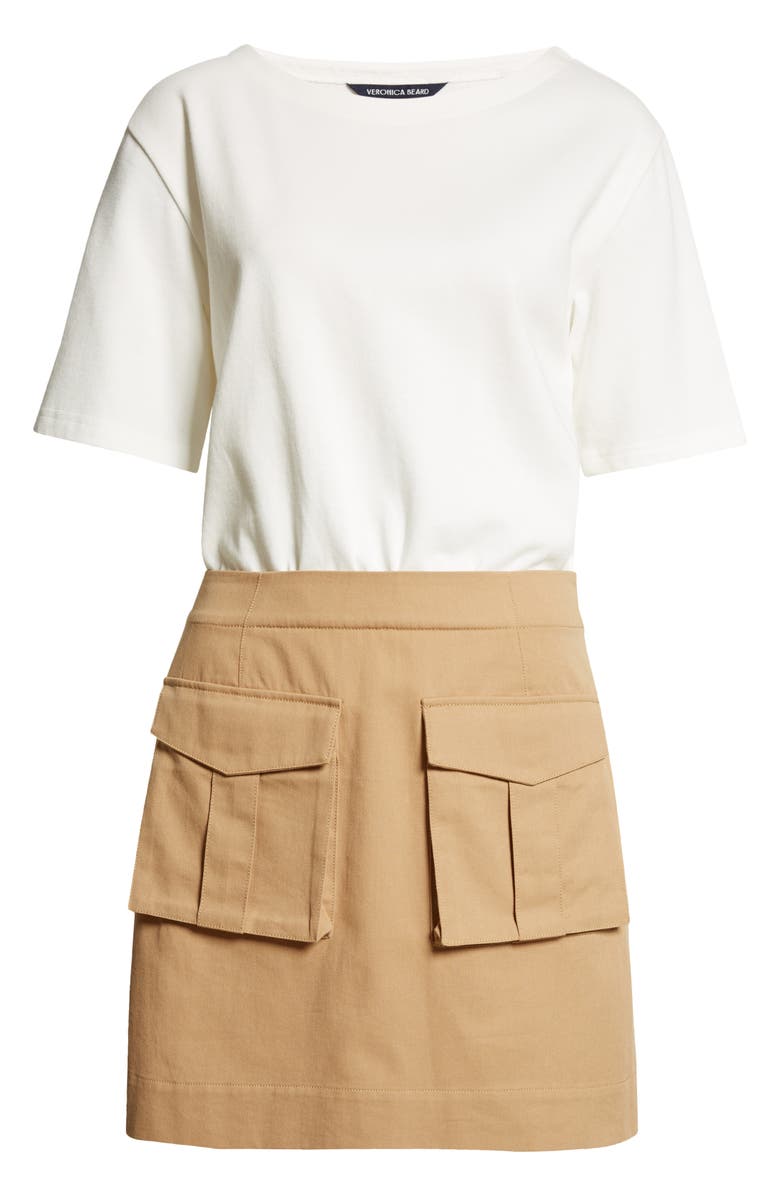 Veronica Beard Elowyn Mixed Media Minidress, Alternate, color,