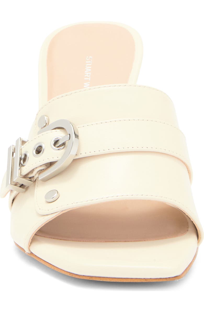Stuart Weitzman Maverick Slide Sandal, Alternate, color, Chalk