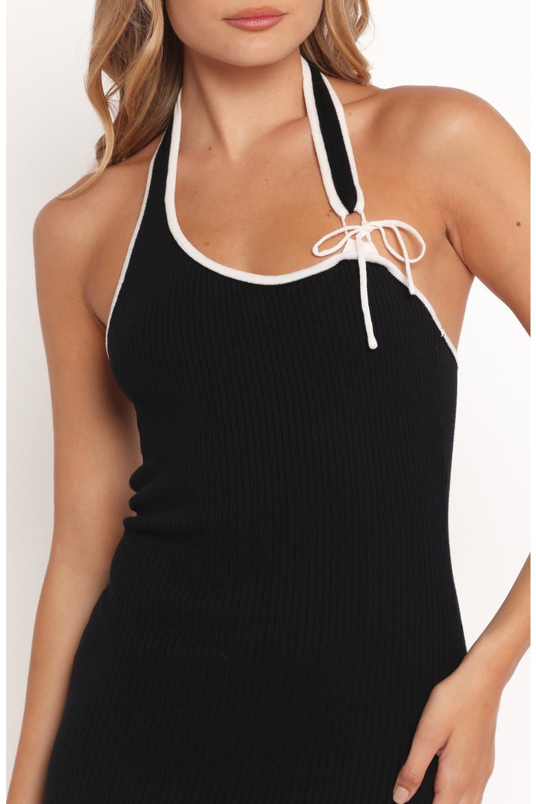 Freja Rib Sleeveless Sweater Dress, Alternate, color, CREAM/ BLACK