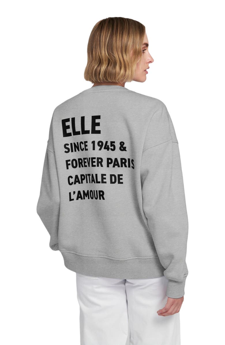 ELLE Collection Graphic Sweatshirt, Alternate, color, Grey