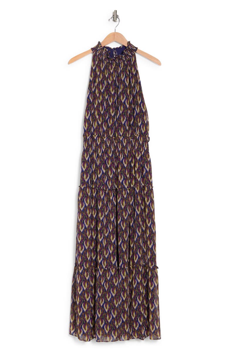 Taylor Dresses Faux Leather Belted Maxi Wrap Dress, Alternate, color,