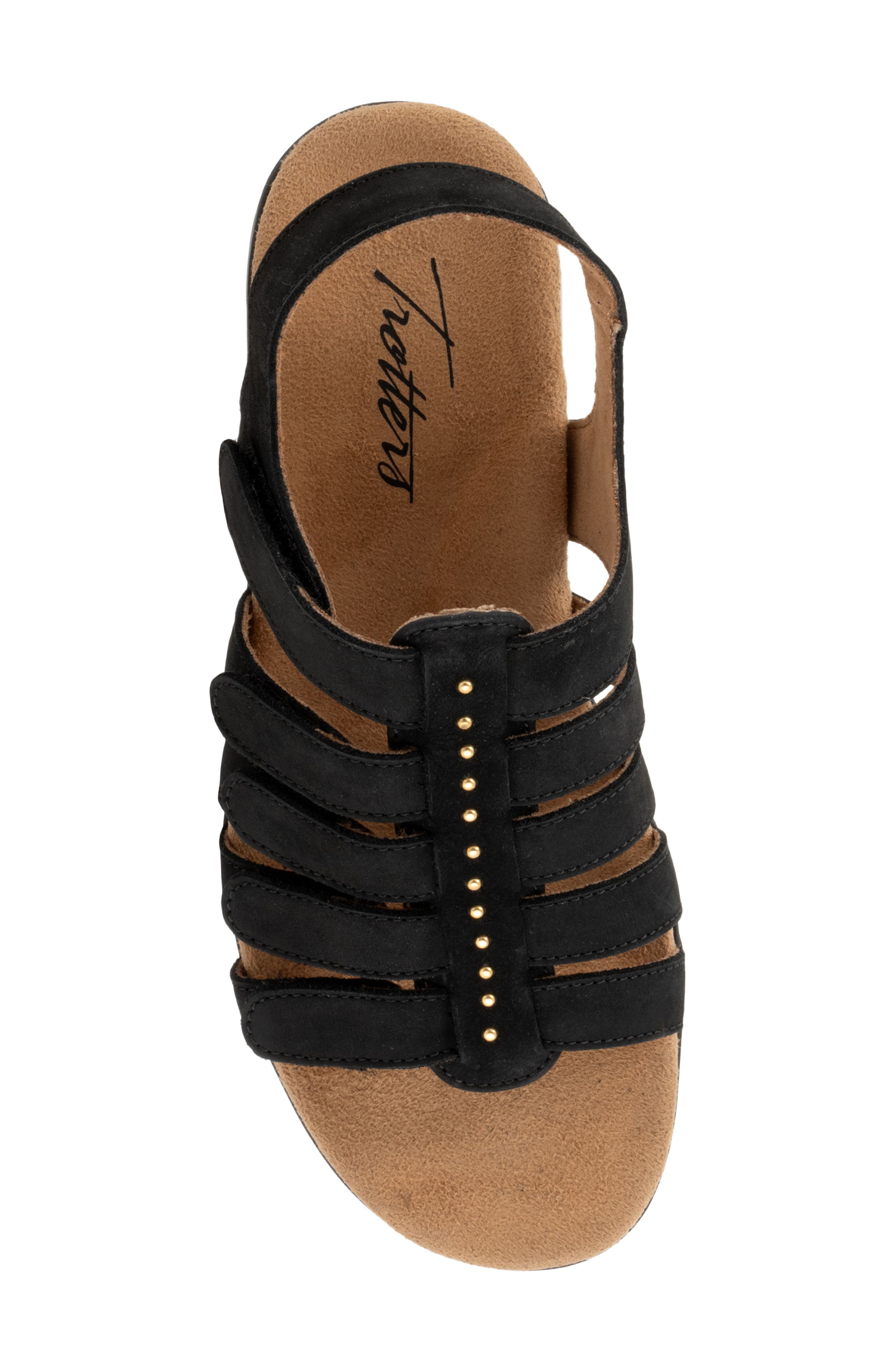 Trotters Riki Studs Slingback Sandal, Alternate, color, Black Nubuck