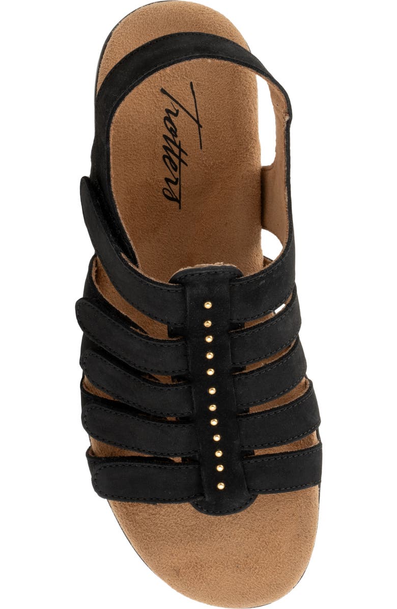 Trotters Riki Studs Slingback Sandal, Alternate, color, Black Nubuck