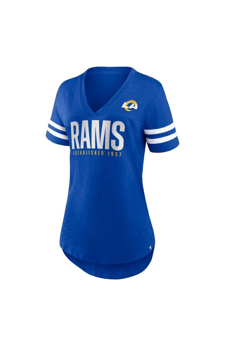 FANATICS Women's Fanatics Branded Royal Los Angeles Rams Speed Tested V-Neck T-Shirt, Alternate, color, 