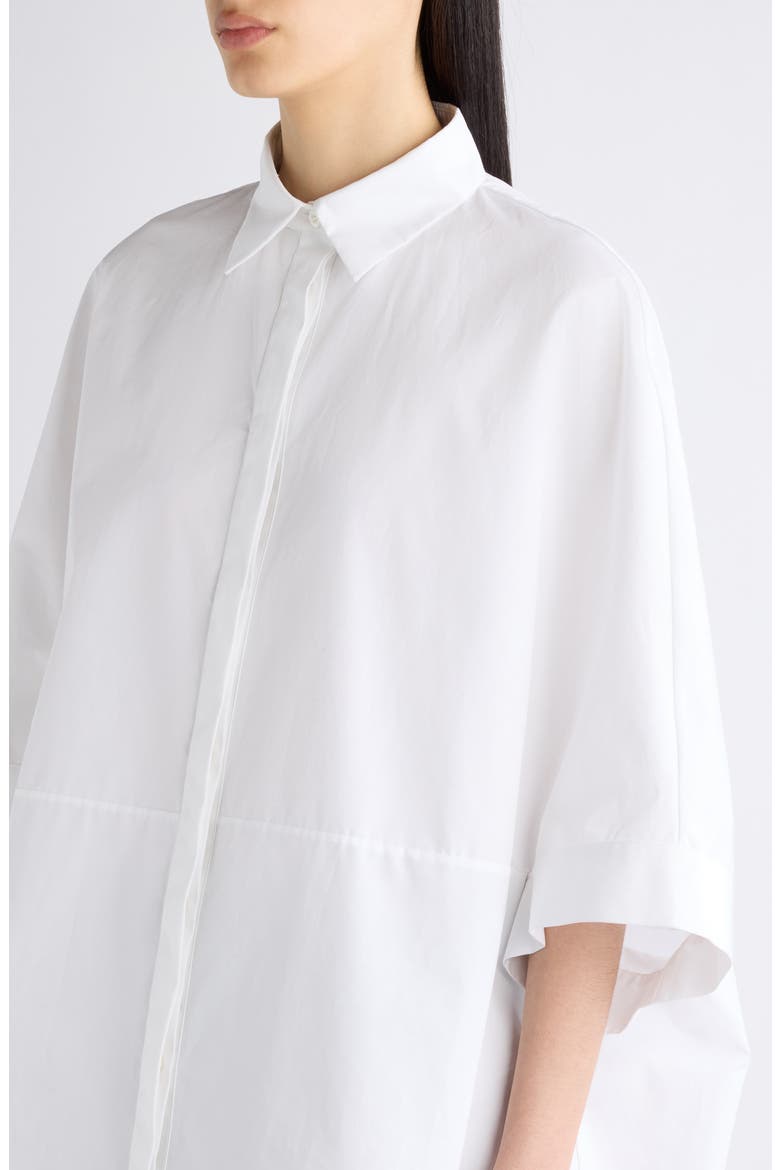 Cocoon Short Sleeve Button-Up Shirt, Alternate, color, 9000 WHITE