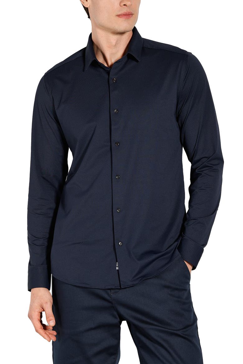 Long Sleeve Everyday Tech Shirt, Main, color, Navy