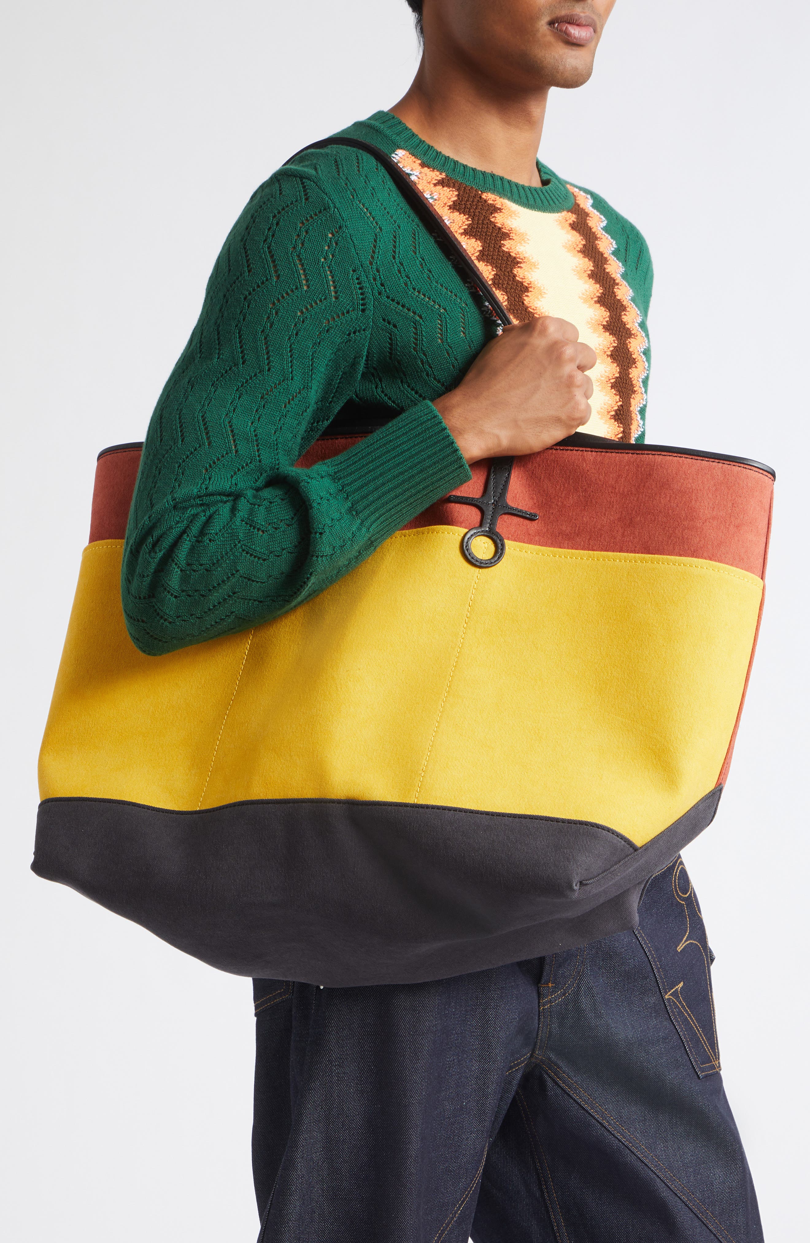 XL Anchor Tote, Alternate, color, RUST/MULTI 267