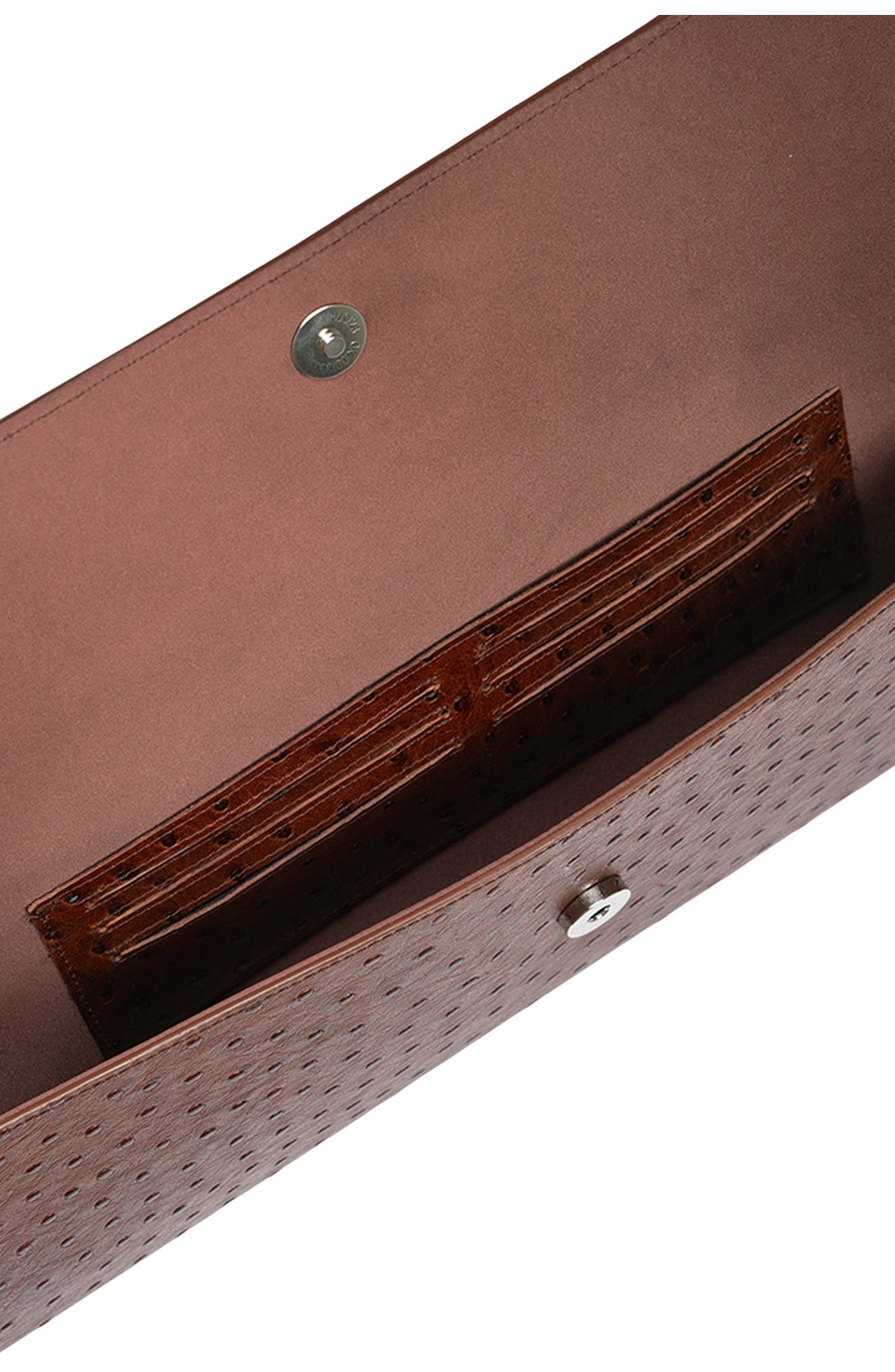 Lucudity Handbag, Alternate, color, BROWN OSTRICH
