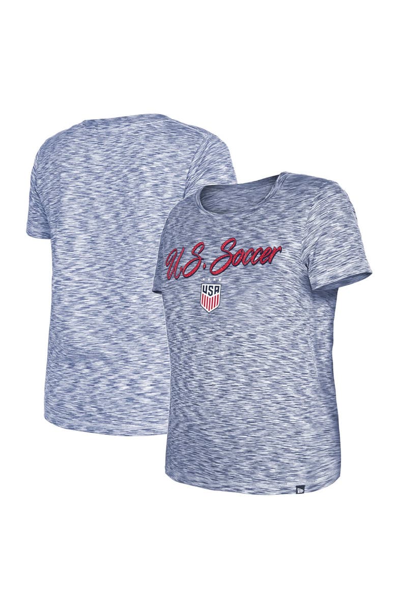 5TH AND OCEAN BY NEW ERA Women's 5th & Ocean by New Era Navy USWNT Active Space Dye Jersey T-Shirt, Alternate, color, Navy