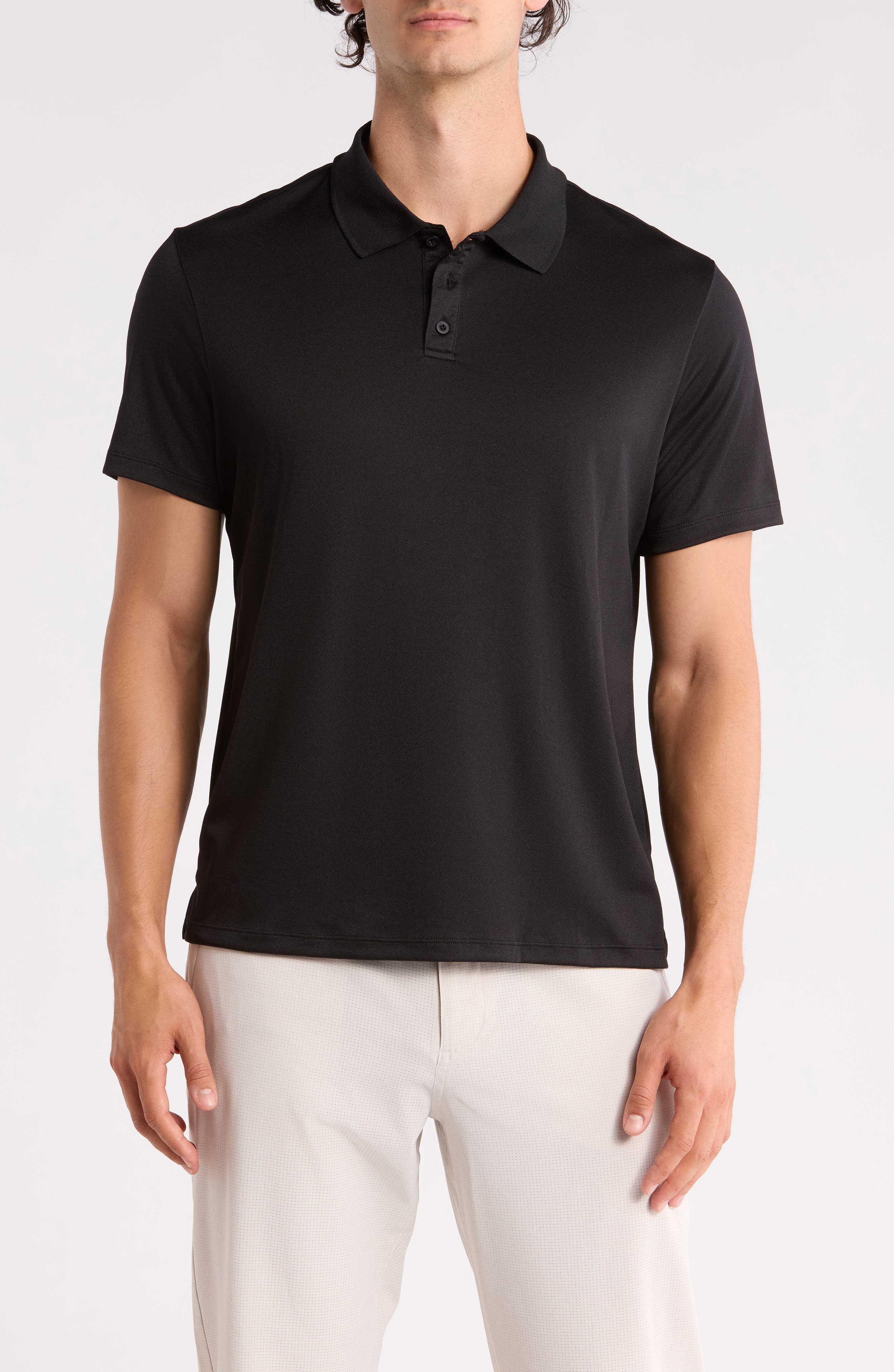 Z by Zella Textured Knit Golf Polo