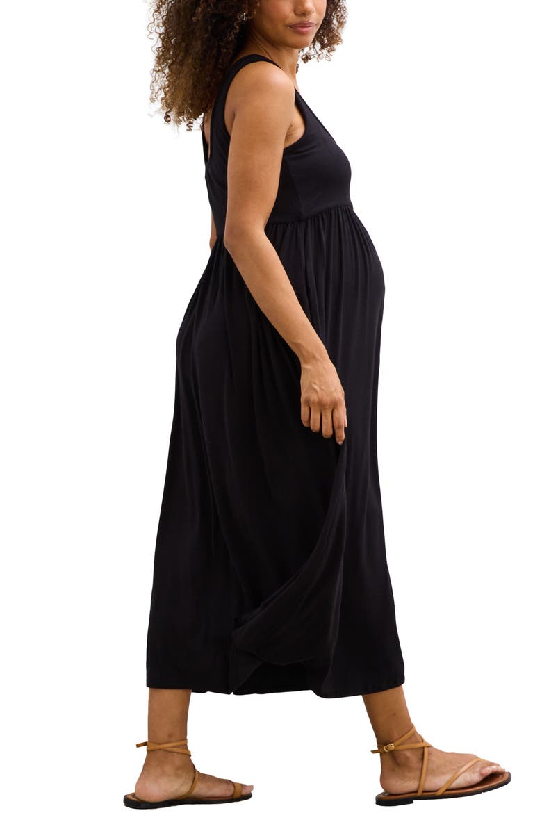 The Softest Rib Nursing Tank Dress, Alternate, color, Black