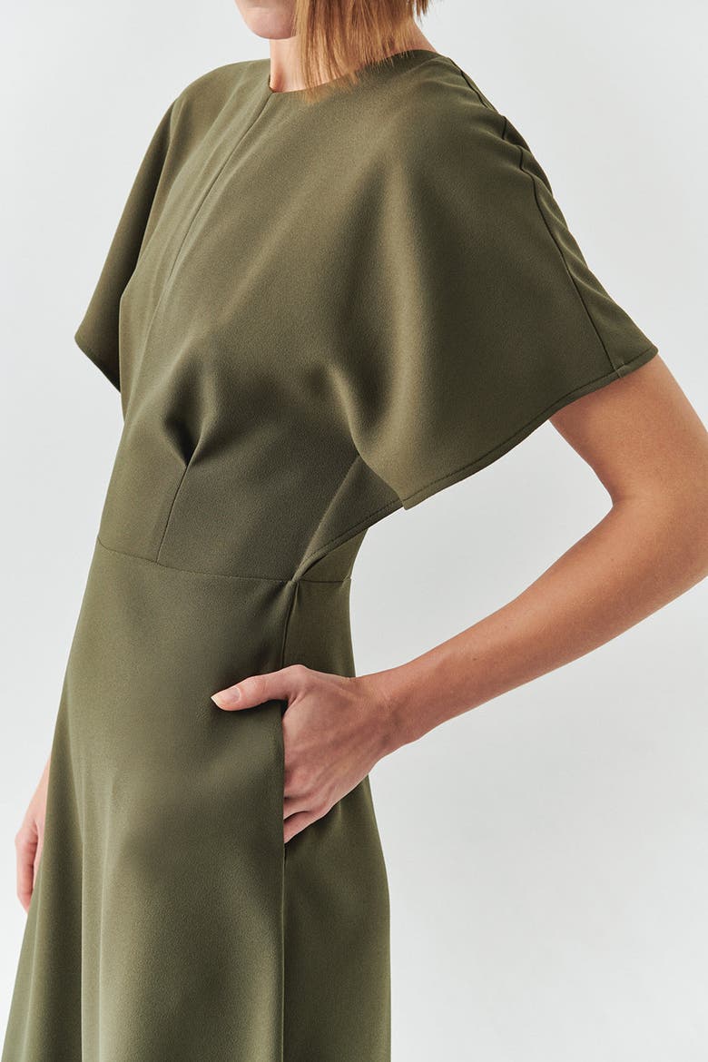 Elodie Midi Dress, Alternate, color, KHAKI
