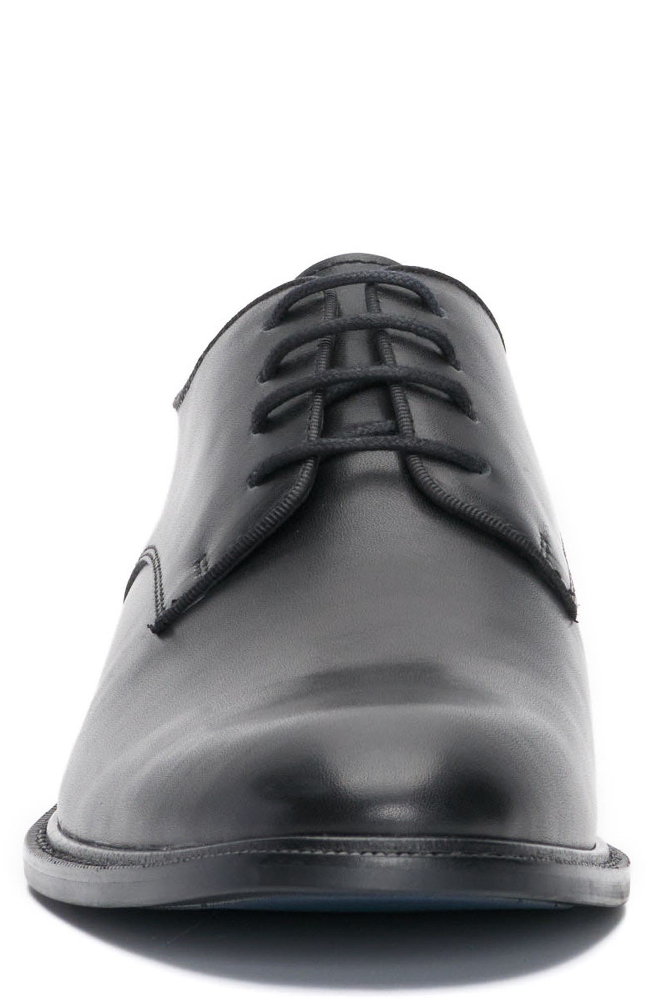 Vince Camuto Lyre Leather Derby, Alternate, color, Black/Black Shhgrg