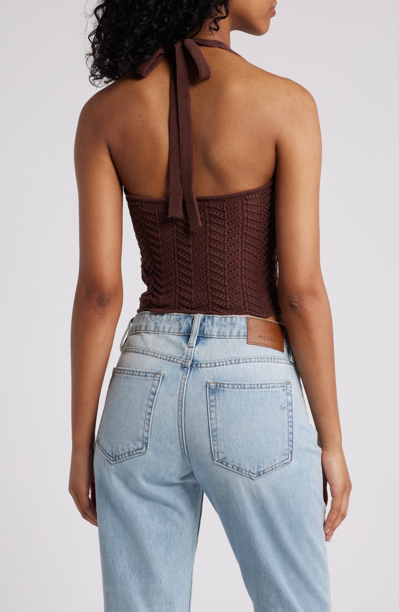 PacSun Kelli Knit Halter Top, Alternate, color, 