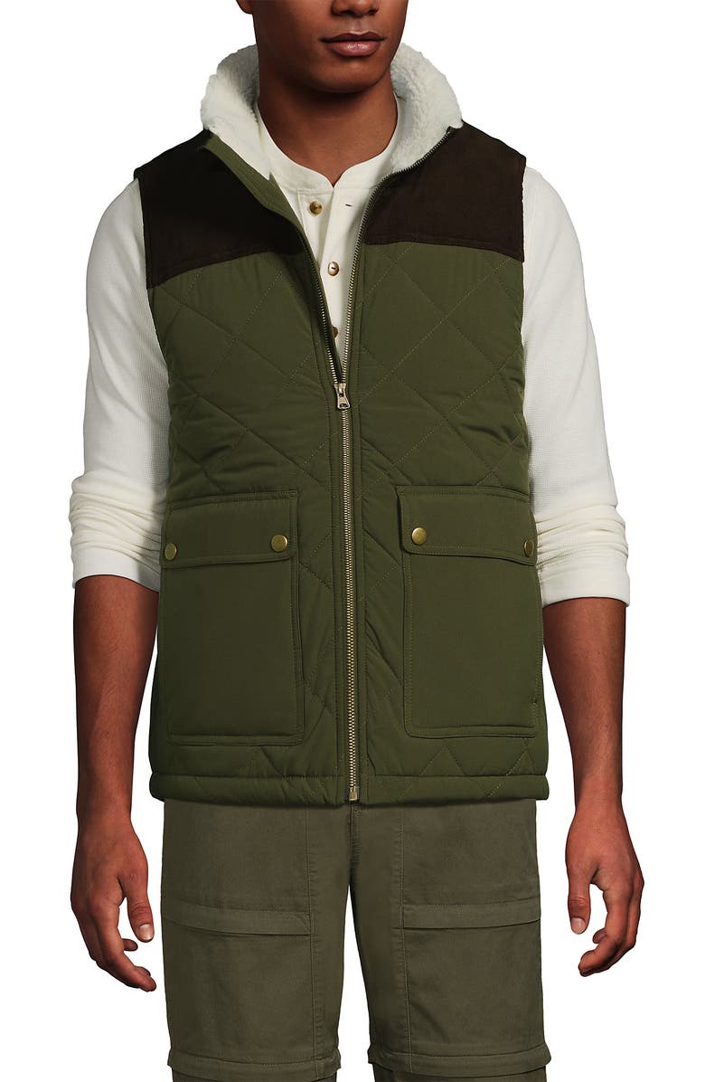 Lands' End Insulated Field Vest, Main, color, Woodland Moss