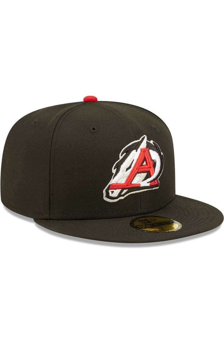 New Era Men's New Era Black Arkansas Travelers Authentic Collection Team Home 59FIFTY Fitted Hat, Alternate, color, 