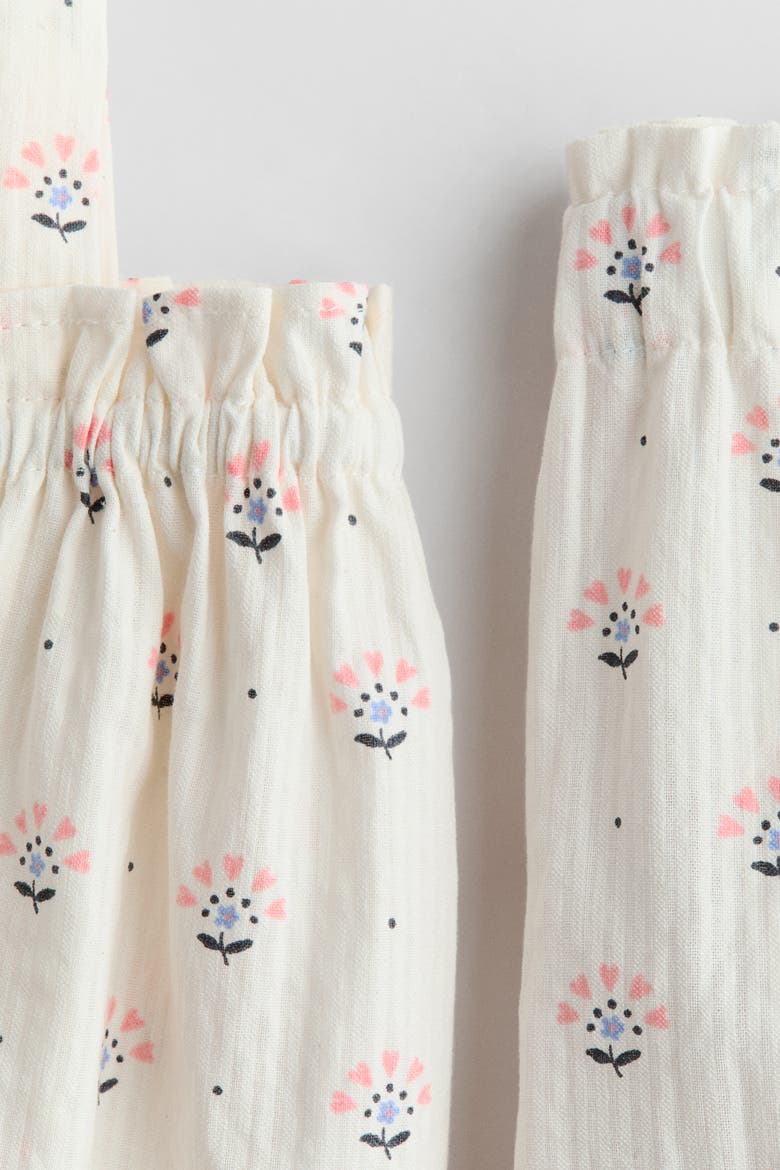 2-piece Printed Cotton Set, Alternate, color, White/floral