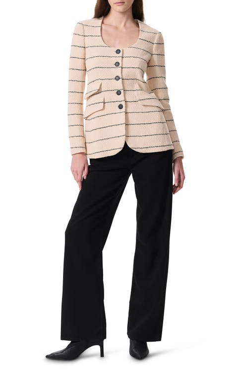 Rag & Bone Roslyn Tweed Blazer Crm In Cream