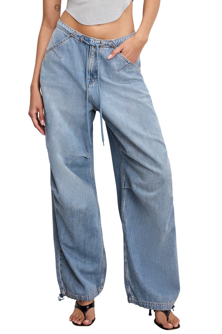 Lite Drawstring Jeans, Main, color, INDIGO794